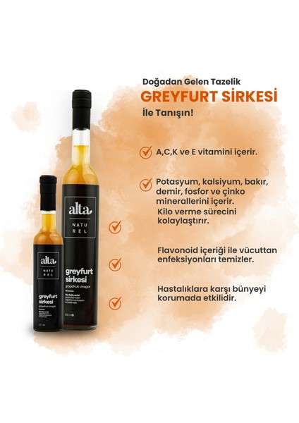 Doğal Fermantasyon Greyfurt Sirkesi 500 ml fiyatları