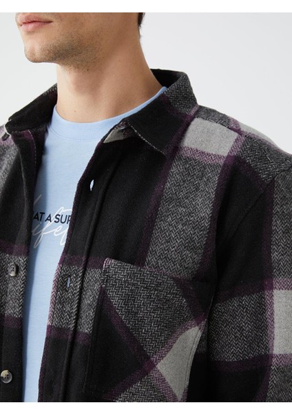 Lcw Casual Regular Fit Uzun Kollu Ekose Erkek Oduncu Gömlek Ceket