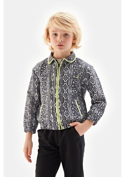 Bg Store Erkek Çocuk Desenli Ceket 23SS1NB3717