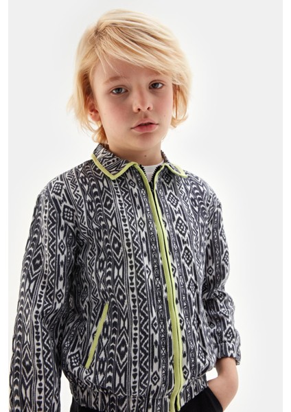 Bg Store Erkek Çocuk Desenli Ceket 23SS1NB3717