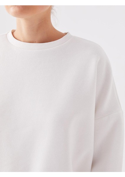 Lcw Active Bisiklet Yaka Oversize Kadın Sweatshirt fırsatları