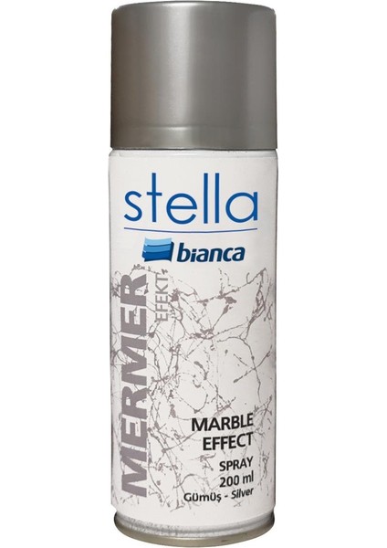 Bianca Stella Mermer Efekt Gümüş Sprey 200 ml