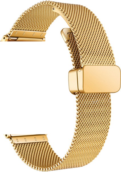 Huawei Watch Gt 3 Active 46MM Kordon Metal Hasır Ayarlanabilir Mıknatıslı KRD85 Gold