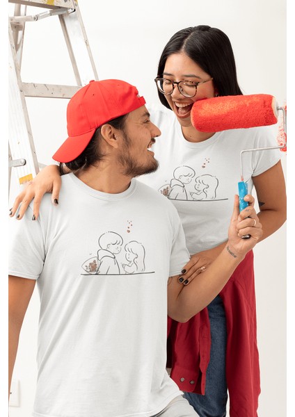 Romantik Sevgili/çift/arkadaşlık 2'li Tişört Seti