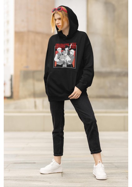 Anime Chainsaw Man Best Friend Kapşonlu Sweatshirt