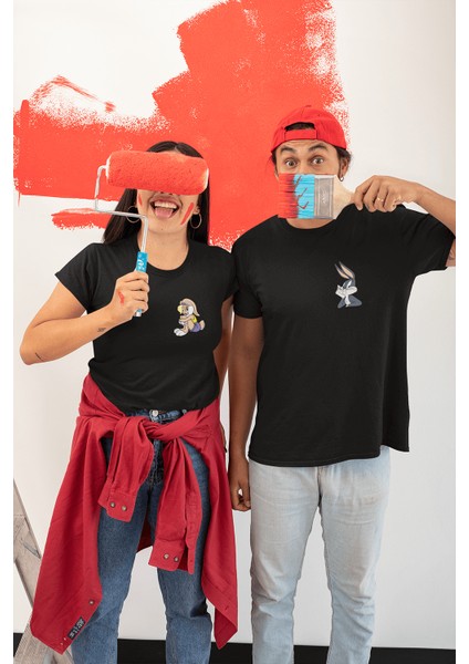 Bugs Bunny Sevgili/çift/arkadaşlık 2'li Tişört Seti