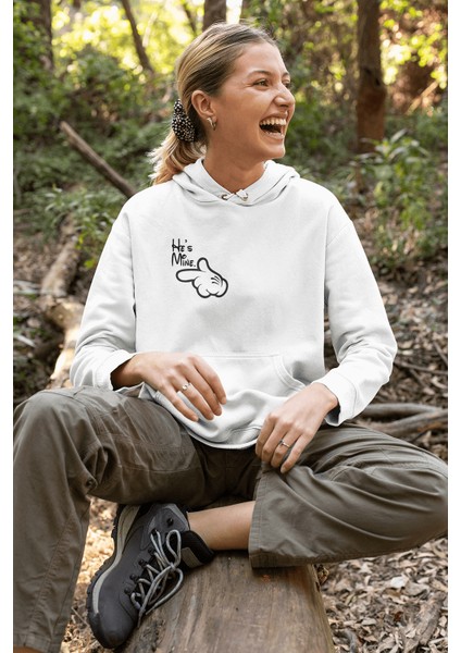 He Is Mine She Is Mine Sevgili/çift/arkadaşlık 2'li Kapşonlu Sweatshirt Seti