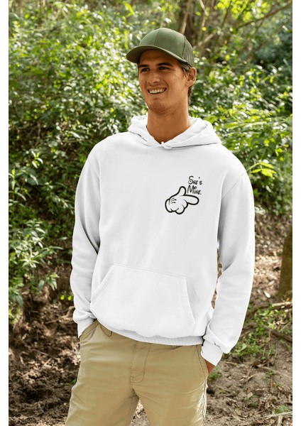 He Is Mine She Is Mine Sevgili/çift/arkadaşlık 2'li Kapşonlu Sweatshirt Seti