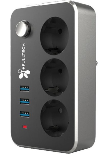 Ftr-02 2 M 3'lü Termal Akım Korumalı Priz