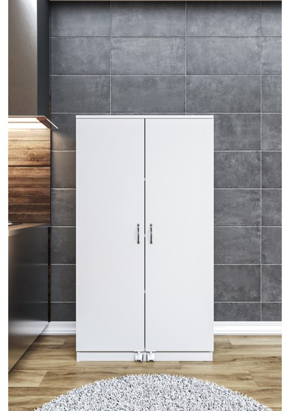 160CM 2 Kapaklı Iç Raflı Çok Amaçlı Erzak Mutfak Dolabı fiyatları