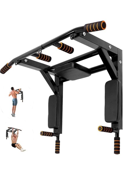 Tekno Trust 80 - 100 cm 3in1 Duvara Monte Barfiks Dips Pull-Up Biceps Spor Egzersiz Barfix Aleti Duvara Monte S
