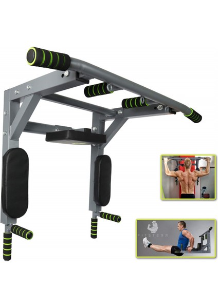Tekno Trust 80 - 100 cm 3in1 Duvara Monte Barfiks Dips Pull-Up Biceps Spor Egzersiz Barfix Aleti Duvara Monte S fırsatları