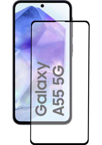 Caseworld Samsung Galaxy A55 Tam Kaplayan Temperli Ekran Koruyucu Cam