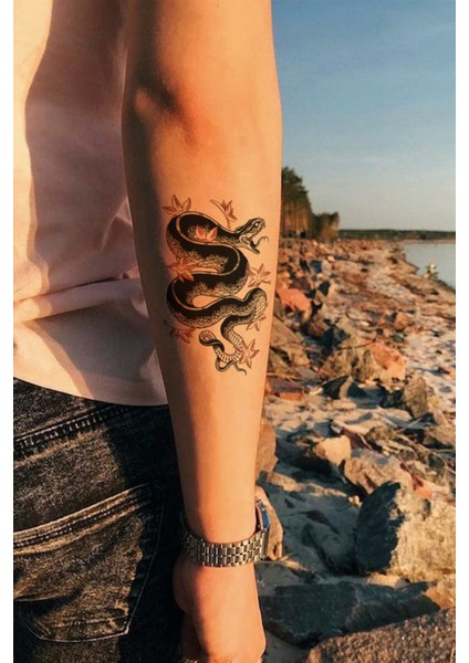 3 Parça Yılan Dövmesi Unisex Dövme Tattoo