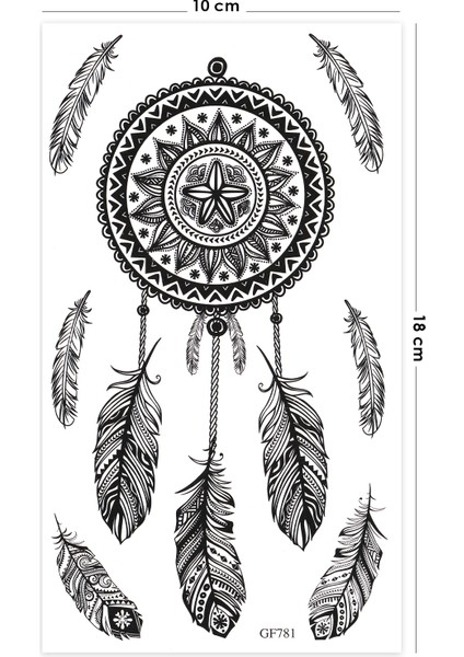 Kuş Tüyü Düş Kapanı Geçici Dövme