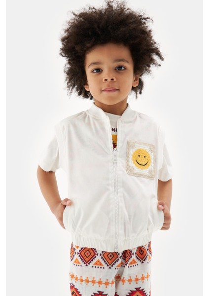 Bg Store Erkek Çocuk Ekru Yelek 23SS2NB3721 fiyatları