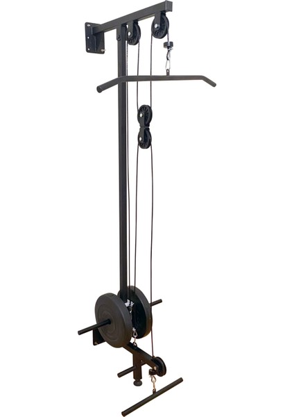 Tekno Trust Duvara Monte Lat Machine Pro Cable Crossover Lat & Row 100 Siyah 80 - 100 cm
