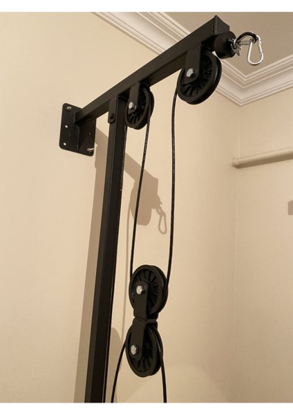 Tekno Trust Duvara Monte Lat Machine Pro Cable Crossover Lat & Row 100 Siyah 80 - 100 cm