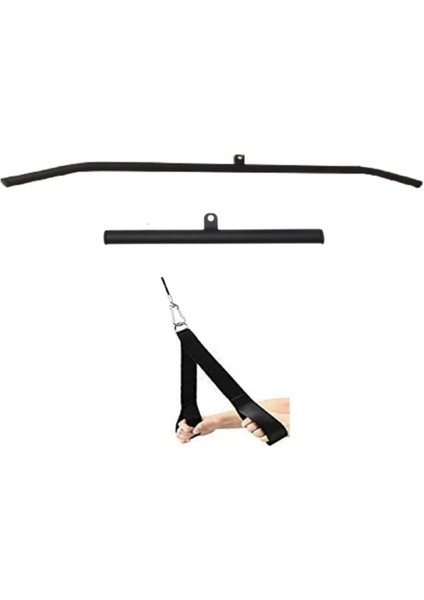 Tekno Trust Duvara Monte Lat Machine Pro Cable Crossover Lat & Row 100 Siyah 80 - 100 cm