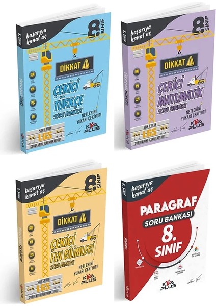 Koray Varol Yayınları 8. Sınıf Dikkat Çekici Türkçe Soru Bankası - 8. Sınıf Dikkat Çekici Matematik Soru Bankası - 8. Sınıf Dikkat Çekici Fen Bilimleri Soru Bankası - 8. Sınıf Paragraf Soru Bankası