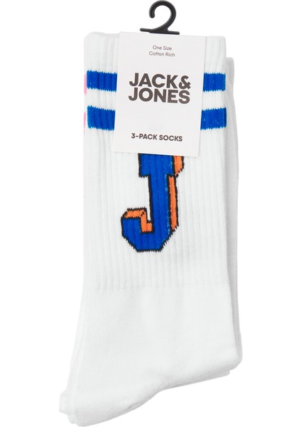 Jacsıngle J Tennıs Socks 3 Pack Erkek Beyaz Çorap 12251466-01 fırsatları