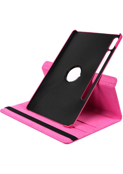 Galaxy Tab S9 Fe Plus Dönebilen Standlı Kılıf Koyu Pembe
