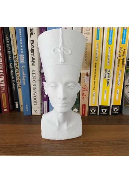 Root Made Mısır Kraliçesi Nefertiti Dekoratif Obje Kitaplık Dekor Hediyelik Biblo