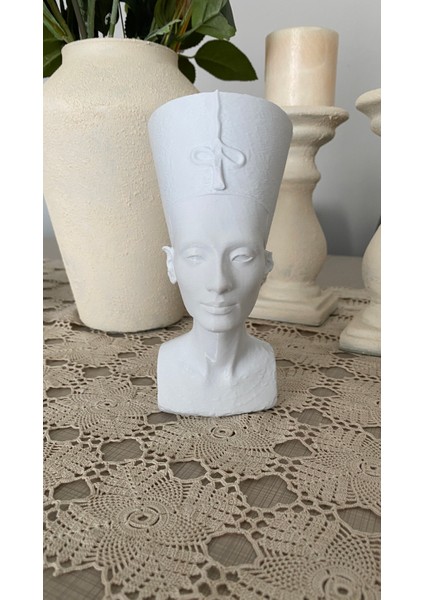 Root Made Mısır Kraliçesi Nefertiti Dekoratif Obje Kitaplık Dekor Hediyelik Biblo