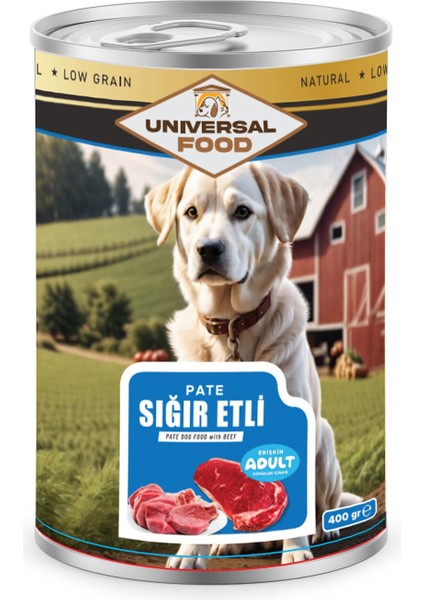Köpek Konservesi -Universal Exquisite Pate Sığır Etli Köpek Konserve 400G*20 Adet Fiyatı
