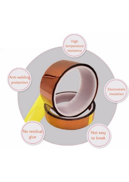 Kapton Bant. Isıya Dayanıklı Termal Bant. Isı Yalıtım Bandı 60MM