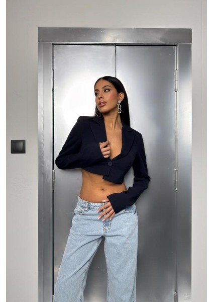 Asimetrik Tek Düğmeli Ceket modelleri