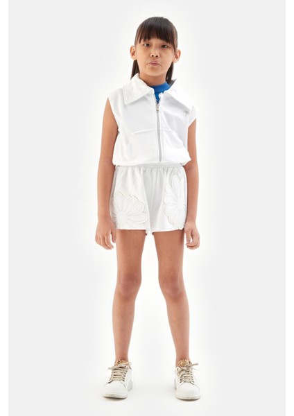 Bg Store Kız Çocuk Beyaz Yelek 23SS1TJ4413