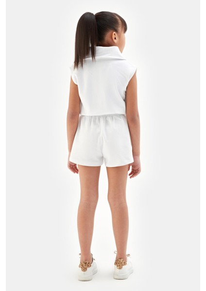 Bg Store Kız Çocuk Beyaz Yelek 23SS1TJ4413