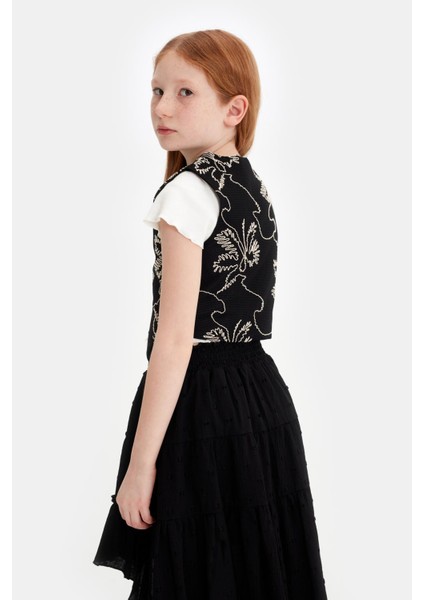 Bg Store Kız Çocuk Siyah Yelek 23SS0TJ4705