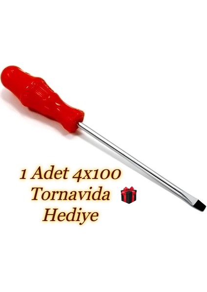 96 mm Polimer Dolap Kulpu 50 Adet Vidalı - 4X100 Tornavida Hediyeli