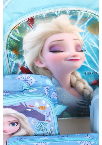 Cool Gırl Lisanslı Frozen Elsa Okul Çantası,beslenme Çantası,kalem Çantası ve Beslenme Kutusu Seti fırsatları