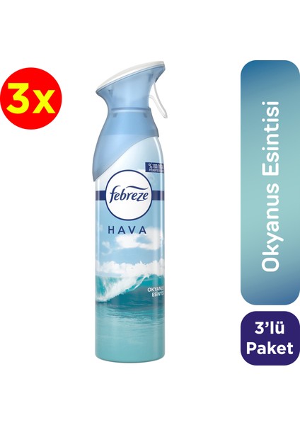 Hava Frh Sprey Oda Kokusu Okyanus Est 185 ml x 3