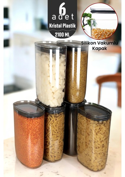 Skali Kare Saklama Kabı Beyaz 2140 Ml