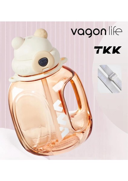 Vagonlife Tritan Su Matarası 1200 ml Beyaz