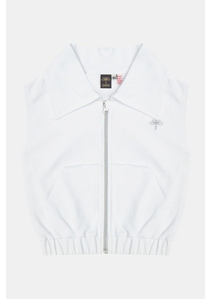 Bg Store Kız Çocuk Beyaz Yelek 23SS1TJ4413