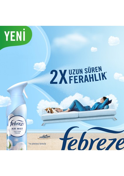 Hava Ferahlatıcı Sprey Oda Kok Temiz Çarş 185 ml x 3