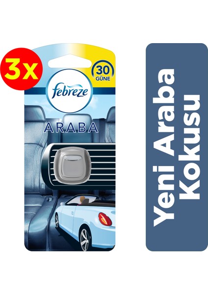 Hava Ferahlatıcı Yeni Araba Kokusu 2 ml X3