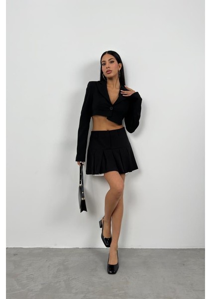 Asimetrik Tek Düğmeli Ceket