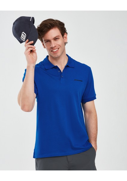 Polo Shirt M Short Sleeve Erkek Mavi Polo Yaka Tshirt S211800-403
