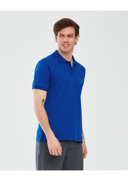 Polo Shirt M Short Sleeve Erkek Mavi Polo Yaka Tshirt S211800-403