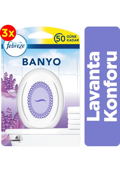Banyo Lavanta Hava Ferahlatıcı Oda Kokusu X3