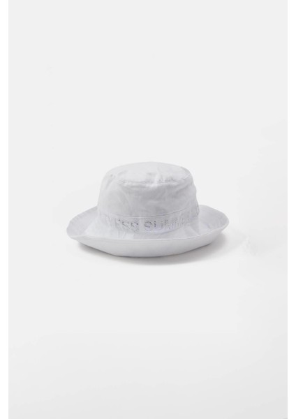 Bg Store Kız Çocuk Beyaz Şapka 23SS1TJ4029