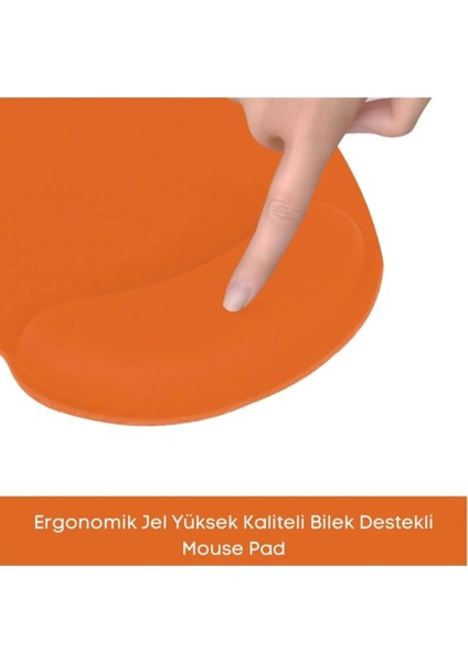 Bilek Destekli Jelli Mouse Pad Oval Kaydrmaz Taban Oyun Ofis Fare Altlığı Ergonomik Kaymaz Mouse Pad