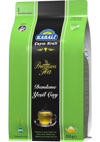 Premium Demleme Yeşil Çay 200 gr x 6 Adet