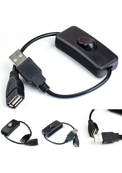 USB Şarj Kablosu Erkek Dişi Uzatma Kablosu Anahtarı Açma/kapama Anahtarı Arduino Ahududu Joystick Güç Için Güç Kontrolü (Yurt Dışından)